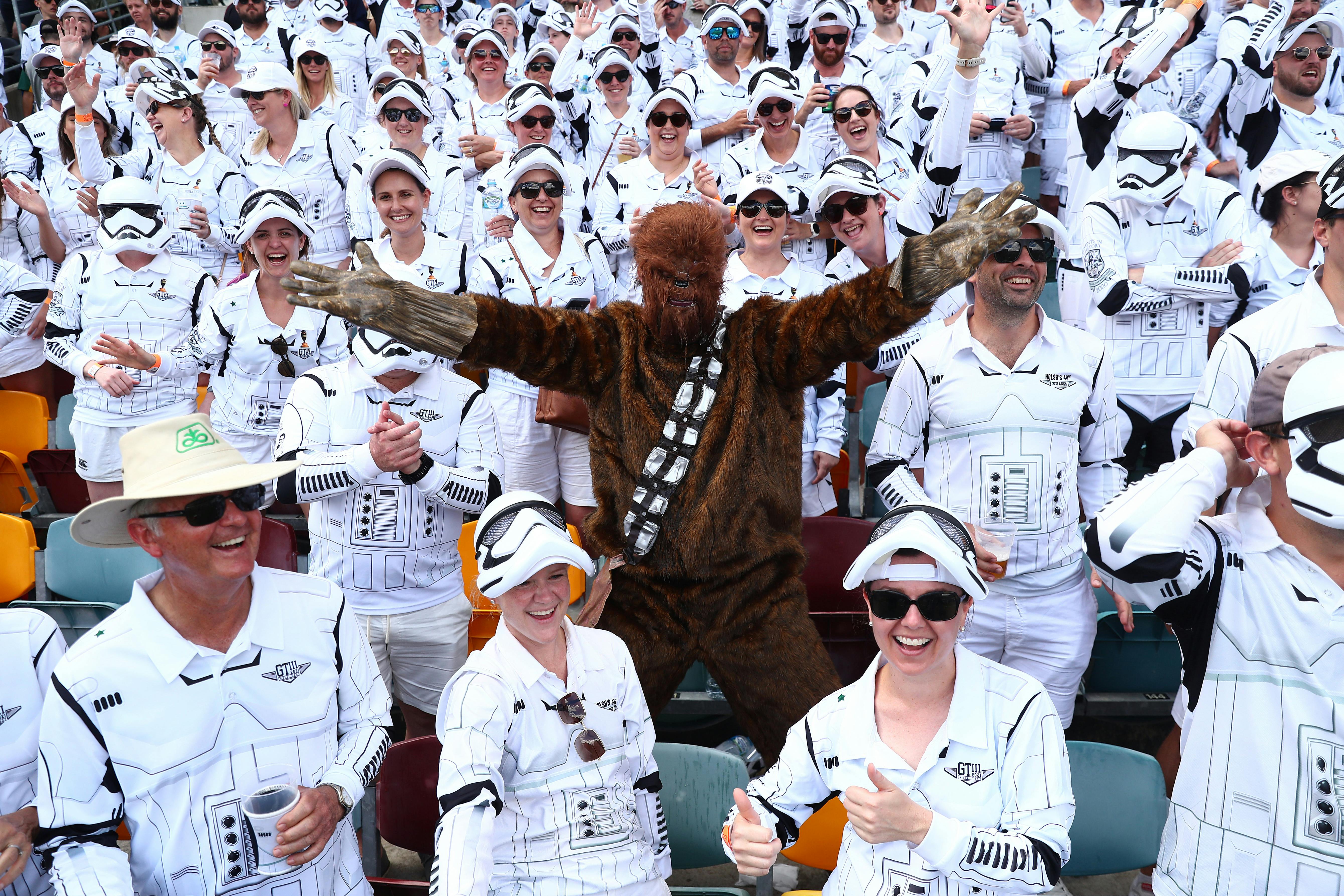 Australia fans known as the Gabbatroopers at the Gabba, Brisbane.