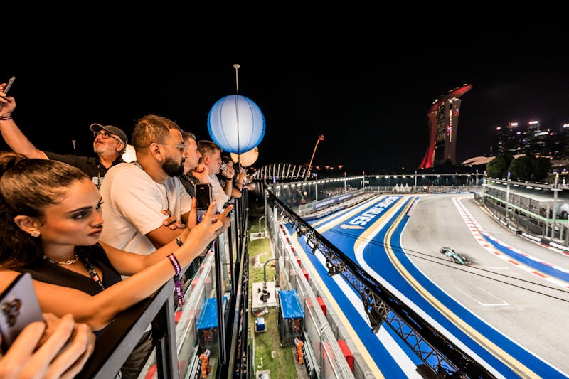 View of the race from Twenty3 Hospitality