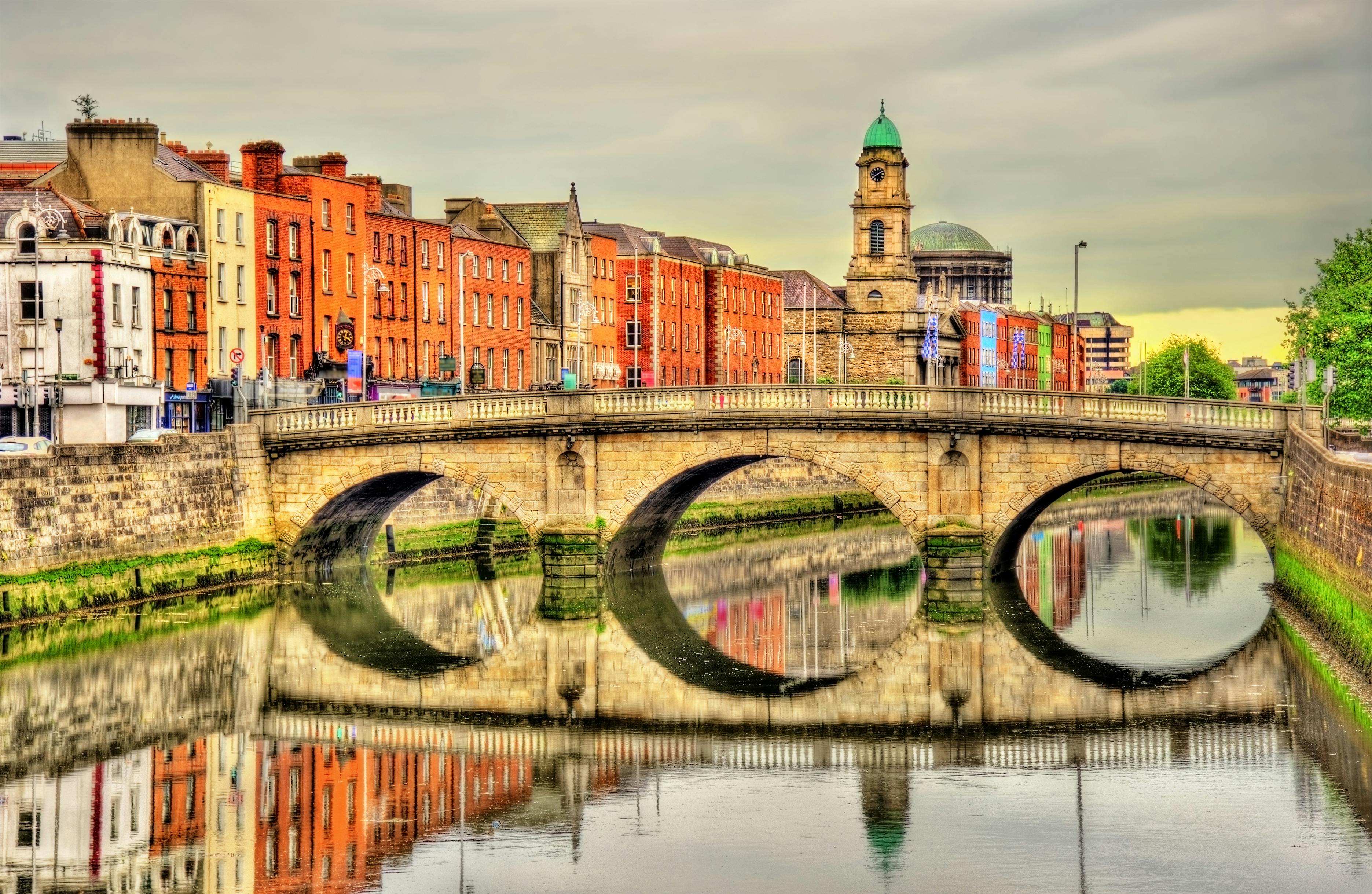 View of Mellos Bridge in Dublin